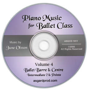 Piano Music for Ballet Class Vol 4 Intermediate II & Pointe CD 