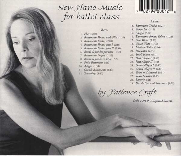 New Piano Music for Ballet Class -  CD backcover